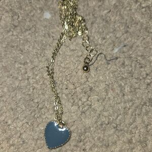 Blue Heart Pendant Necklace